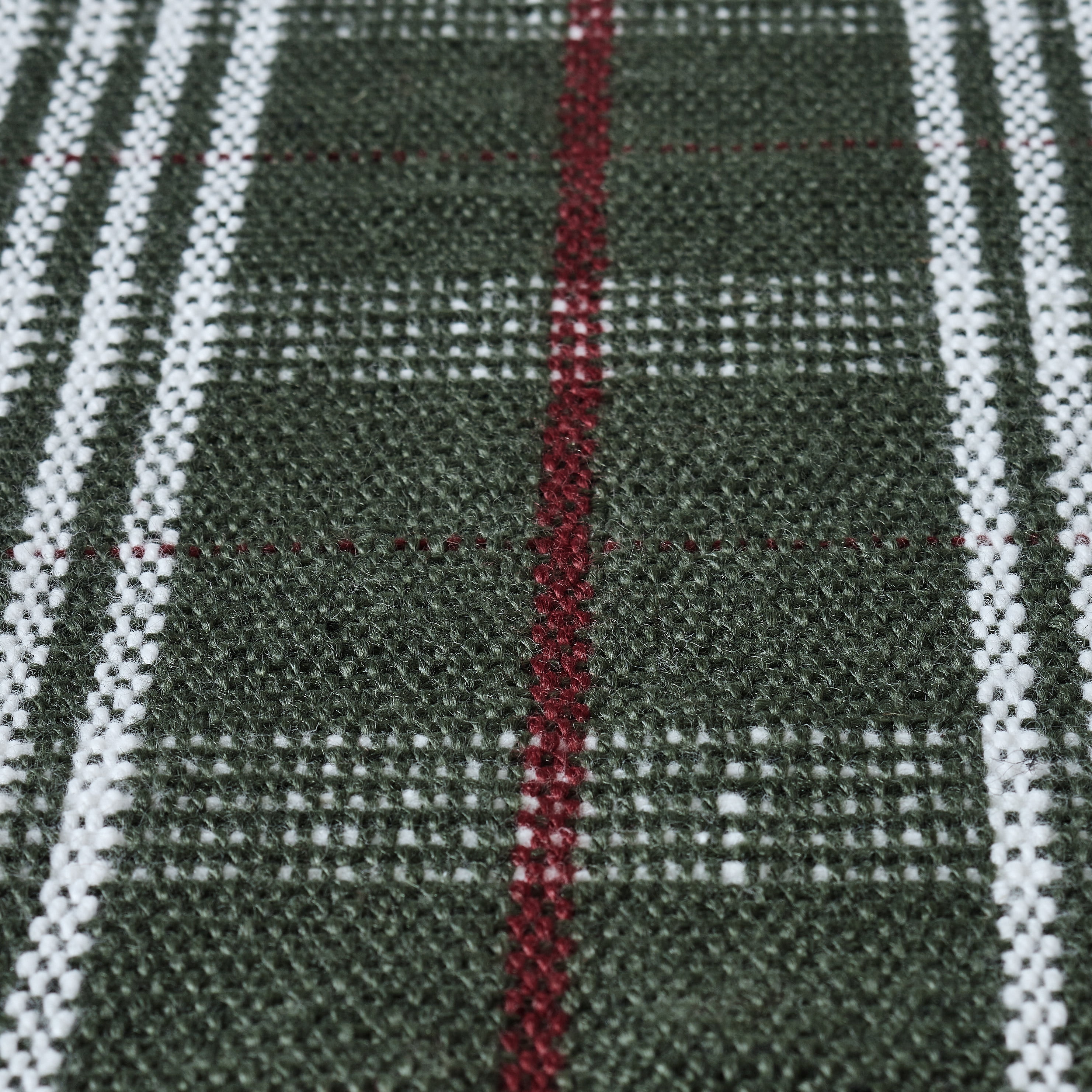 My Texas House Green Holiday Plaid Indoor/Outdoor Layering Christmas Rug, 24" x 38"