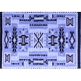 thumbnail image 1 of Ahgly Company Machine Washable Indoor Rectangle Abstract Blue Modern Area Rugs, 5' x 7', 1 of 4