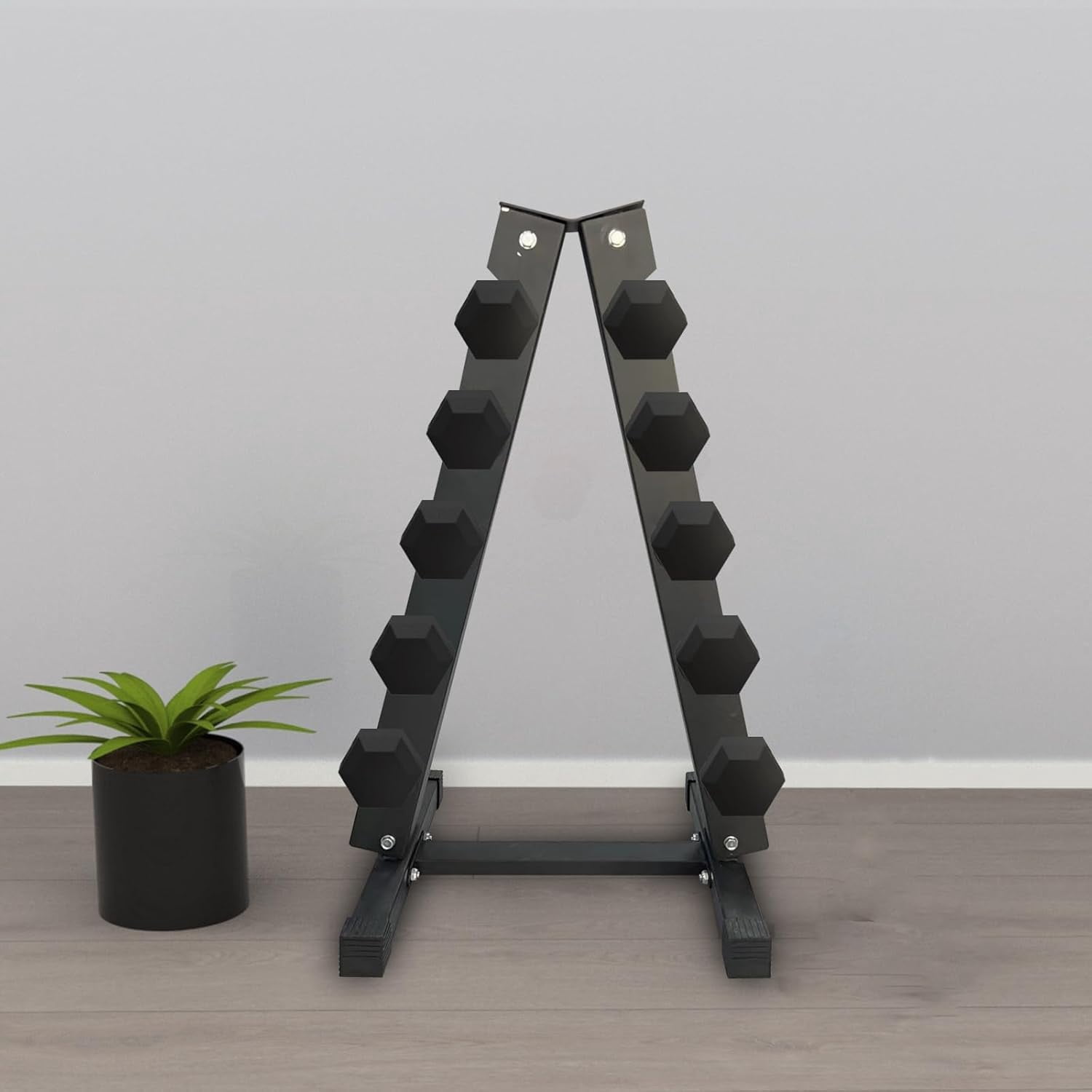 Gym Storage Racks 5-Tier Dumbbell Weight Rack - Dumbbell Rack Stand Only, Strength Training Dumbbell Rack A-Frame Sturdy Steel Weight Storage Rack for Home Gym