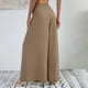 thumbnail image 3 of Pantalones Largos De Mujer Pantalones De Pierna Ancha De Talle Alto Pantalones Sueltos Con Cremallera Pantalones De Color Puro De Verano Caqui S, 3 of 5