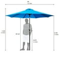 thumbnail image 6 of Davee Furniture 105" x 105" Octagonal Aqua Market Umbrella, Patio Umbrella with Tilt and Crank, 6 of 7