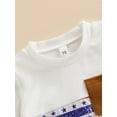 thumbnail image 5 of Wassery Baby Boys Jumpsuits 4th of July Outfits Short Sleeve Stars/Stripes Printed Summer Short Romper Summer Independence Day Clothes for Newborn Infant, 5 of 8