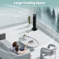 thumbnail image 3 of Tower Fan,85°Oscillating Quiet Cooling Standing Floor Fans with 15H Timer & Remote Control,3 Wind Speed 3 Wind Modes LED Display Bladeless Portable Household Electric Fan,Bedroom Office,Black, 3 of 7