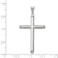 thumbnail image 2 of Beautiful 14k White Gold Polished Tube Cross Pendant, 2 of 2
