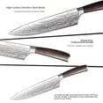 thumbnail image 5 of 4-Piece Kitchen Knife Set Includes 3.5" Paring Knife, 5" & 7" Santoku Knives, 8" Chef Knife, High Carbon Sharp Blades for Home Cooking, 5 of 8