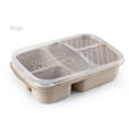 thumbnail image 1 of Microwave Wheat Straw Dinnerware Lunch Box Food Fruit Container Lunchbox Picnic Storage Boxs beige, 1 of 6