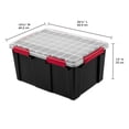thumbnail image 3 of Sterilite 20 Gal Gasket Box, Stackable Plastic Storage Container with Lid, Black, 12 Pack, 3 of 12
