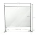 thumbnail image 2 of M&T Displays 39.37x39.37 Inch Clear Hygienic Barrier with Aluminum Bars, Sneeze Guard, Protective Window for Cashiers, Workers, Employers and Customers, Barrier Against Coughing & Sneezing, 2 of 7