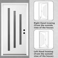 thumbnail image 6 of HUTWIFE 36'' x 80" Fiberglass White Exterior Door with Frosted Glass, Glass Front Entry Door with 4-9/16" Deep White Frame and Brickmould, Left Hand Inswing Opening, 6 of 8