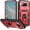 Red+Black, variant on HCTian Military Grade Case for Google Pixel 9 Pro XL Case with Kickstand Ring Holder Slide Camera Cover Protection Shockproof for Google Pixel 9 Pro XL Phone Case