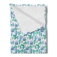 thumbnail image 2 of Succulent Soft Flannel Fleece Blanket, various Different Cacti Plants in Natural Shades Botanical Desert Flora, Cozy Plush for Indoor and Outdoor Use, 50" x 60", Blue Green and White, by Ambesonne, 2 of 5