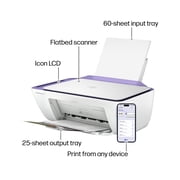 HP DeskJet 2942 Wireless All-in-One Color Inkjet Printer, 6 Months Free Instant Ink, Violet Tulip
