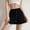 Black, variant on Plcasen Women's Waffle Short, Ruffle Casual Summer Short Drawstring Elastic Waist Cute Outfit with Pockets