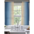 thumbnail image 2 of Navy Blue and Yellow Gradient Sheer Curtains 2 Panels Set Minimalist Ombre Modern Art Sheer Window Curtains Light Filtering Rod Pocket Voile Drapes for Bedroom Living Room 52"X72", 2 of 8