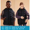 thumbnail image 2 of SOLOCOTE Girls Boys Puffer Vest Hooded Coat Water-Resistant Warm Winter Fleece Sleeveless Kids Jacket for 6-14 Years, 2 of 7