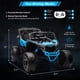 thumbnail image 4 of Coche eléctrico infantil UTV Can-Am licenciado - Control remoto - Asiento grandeza tamaño - Luces LED - Suspensión de resorte - 12V - Todoterreno - Vehículo de paseo para niños y niñas - Color blue, 4 of 7