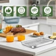 thumbnail image 4 of Duomi Ensemble de Plateau de Cuisson et Grille de Refroidissement 9 Pouces, Four Grille-Pain Rectangulaire en Acier Inoxydable avec Grille pour Biscuits/viandes/bacon, Non Toxique et Robuste, Sans Rouille et Lavable au Lave-Vaisselle, 4 of 4