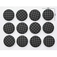 thumbnail image 3 of Soimoi Black Rayon Fabric Geometric Check Print Sewing Fabric Yard 56 Inch Wide, 3 of 3