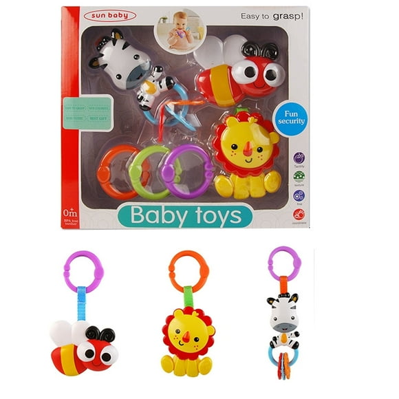 SONALAS PARA BEBE BABY TOYS 3 PIEZAS ANIMALITOS