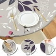 thumbnail image 4 of Round Fitted Tablecloth with Elastic Edges Fits 45"-52" Round Tables Pioneer Colorful Floral Waterproof Table Cover Washable Indoor and Outdoor for Party Kitchen Dinner Banquet Patio Picnic, 4 of 7