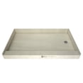 thumbnail image 1 of Tile Redi USA3760R-PVC Base Shower Pan, 60" W x 37" D, Polished Chrome, 1 of 4