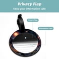 thumbnail image 3 of 2Pcs Leather Round Galaxy Cruise Luggage Tag with Privacy Cover and Name ID Tag - Suitable for Travel Handbags Backpacks School Bags Luggage Tags, 3 of 7