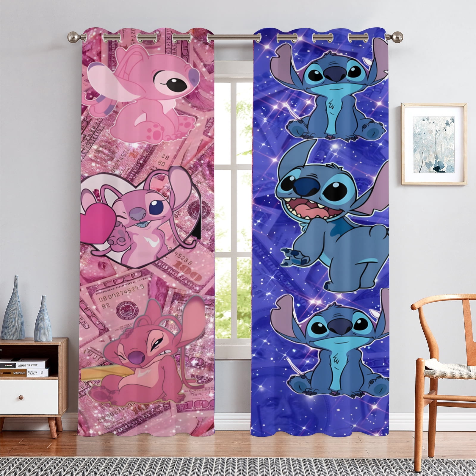 Curtains Cartoon Character Curtains for Boys Girls Bedroom 42Wx63H Inches,2 Panels Window Treatment Set for Living Room Decor