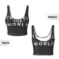 thumbnail image 5 of Fotbe Travel The World1 Pattern Womens' Sports Bra Longline Wirefree Padded with Medium Support Sports Moisture-Wicking Workou Vest,Tank Top-Small, 5 of 9