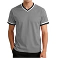 thumbnail image 2 of Antinious Men Sport Outdoors Print Short Sleeve V-Neck Summer Pullover Casual Blouse, 2 of 5