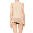 thumbnail image 6 of Womens Sleeveless Open Front Crochet Shawl Cardigan Bikini Cover Up, 6 of 7