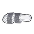 thumbnail image 2 of Quaouag Women's Glitter Shiny Slide Sandals Sparkle Fancy Flat Slippers Slip-on Jeweled Shoes, 2 of 7