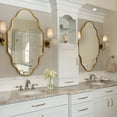 thumbnail image 5 of TEWLOSS Scalloped Bathroom Mirrors Wall Mirror, 36"x20" Gold Aluminum Frame, 5 of 9