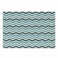 thumbnail image 1 of Blue Cutting Board, Ocean Inspired Image with Sharp Zig Zag Chevron Image, Decorative Tempered Glass Cutting and Serving Board, Small Size, Pale Blue Dark Blue, by Ambesonne, 1 of 1