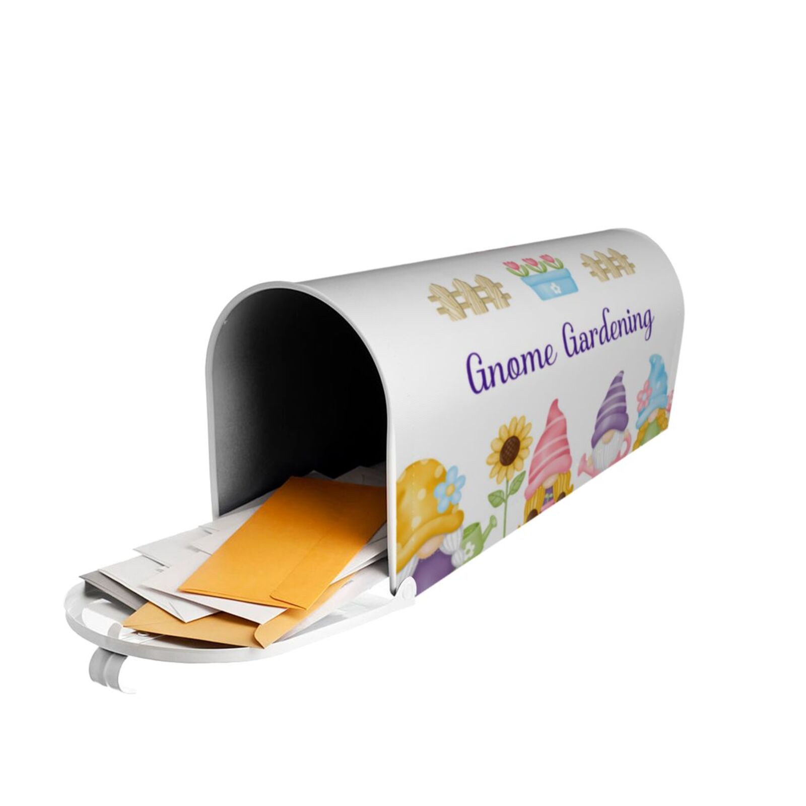 Logiee Watercolor Gnome Garden Print Post Letter Box Wrap Decor, Mailbox Cover Suitable for Standard Mailbox and Large Size Mailbox,Outdoor Yard Decoration-21x18 in