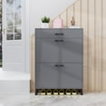thumbnail image 3 of Shoe Storage Cabinet for Entryway, Free Standing Shoe Rack Organizer with 2 Flip Drawers, Hidden Shoe Rack Storage Organizer for Doorway Hallway Closet, 3 of 5