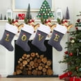 thumbnail image 4 of Dbfengbilian 21 Inches Christmas Stockings with Customizable Letters, Large Christmas Stockings with Super Soft Plush Cuff Embroidered Letter - Grey F, 4 of 7