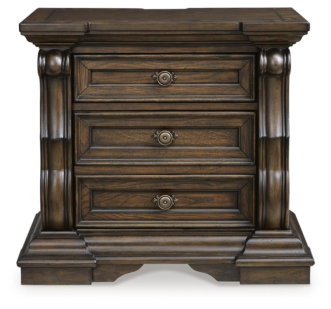 Signature Design by Ashley Maylee 2 Drawer Nightstand with USB Ports, Brown