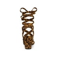 thumbnail image 2 of BLISSFUL STEP Women's Open Toe Crisscross Lace Up Block Heel Sandals Leopard 6, 2 of 7