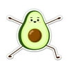 Avocado Yoga Pose Cute - 3" Vinyl Sticker - For Car Laptop Water Bottle Phone - Waterproof Decal