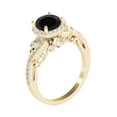 thumbnail image 2 of 1.25 Ct. Black Diamond Engagement ring In 14K Solid Rose, White & Yellow Gold, 2 of 4