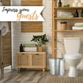 thumbnail image 6 of Autumn Alley Farmhouse Bathroom Trash Can and Toilet Brush Set - Rustic Bathroom Accessories for Charming Bathroom D?cor, Galvanized, Grey, 6 of 9