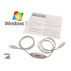 Driverless USB 2.0 Data Transfer Cable for Windows 8 / 7 / VISTA & XP, Copies files quickly and easily between two Desktop / Laptop Computers. By (Best Way To Transfer Files From Computer To Computer)