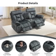 thumbnail image 4 of Bonzy Home Reclining Loveseat 2-Seat Manual Recliner Sofa with Hidden Armrest Cup Holders, Breathable Fabric, Grayish Green, 4 of 7