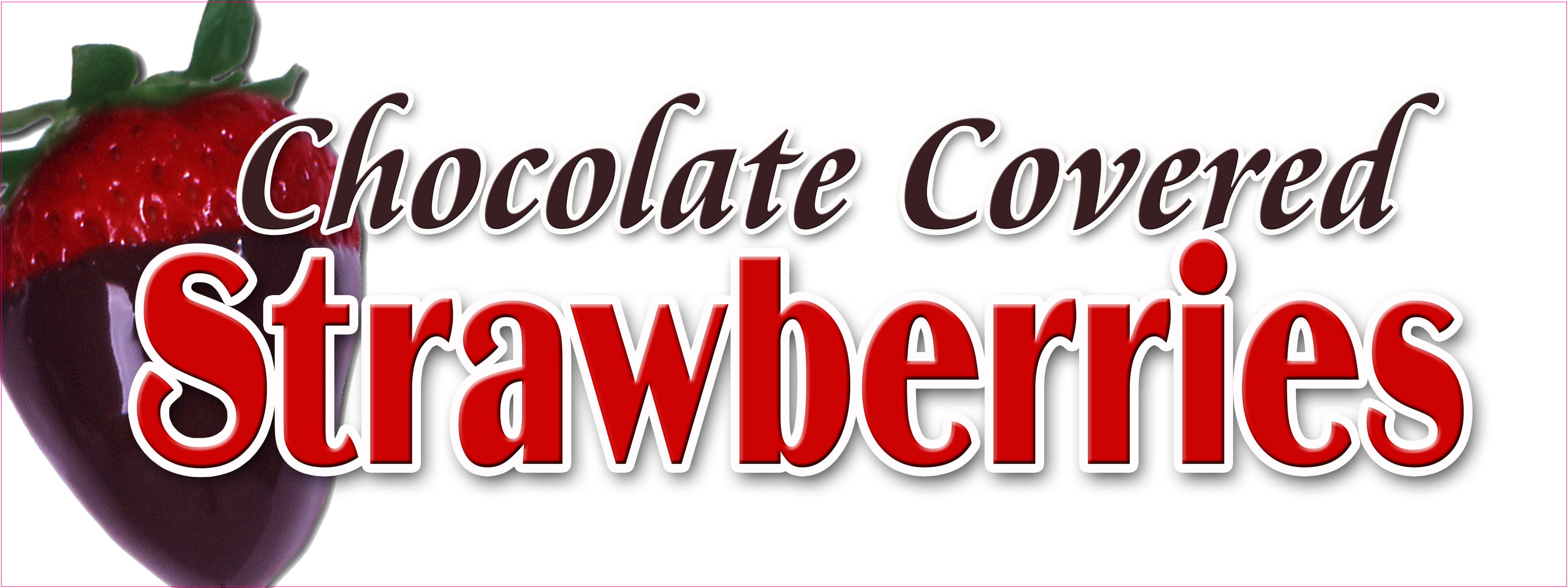 Food Truck Decals Dipped Chocolate Covered Strawberries Concession Die-Cut Vinyl 
