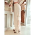 thumbnail image 6 of Womens Gingham Plaid Wide Leg Pants Y2k Lounge Pants Lace Up Loose Trousers Color XL, 6 of 9