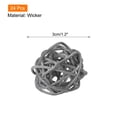thumbnail image 2 of Uxcell 24 Pcs Wicker Rattan Balls 1.2 Inch Rattan Decorative Balls Vase Fillers for Wedding Party Grey, 2 of 5