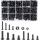 thumbnail image 1 of Juego combinado de tuercas y pernos de 500 piezas, juego de tuercas y pernos con cabeza hueca negra T-x, 1 of 4