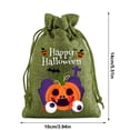 thumbnail image 3 of Voglyf Halloween Burlap Drawstring Gift Bags 5.5X4 Inch, Pumpkin Ghost Print Small Linen Goodie Candy Pouches, Gift Sacks for Thanksgiving Party Favors Trick or Treat Candy Packaging(A), 3 of 8