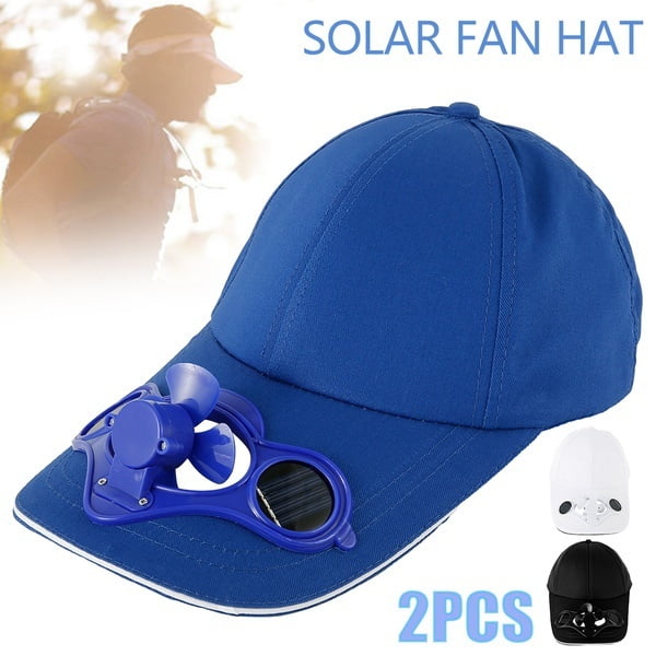 baseball cap with solar fan