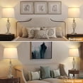 thumbnail image 6 of NATYSWAN Table Lamp for Bedrooms Set of 2, Silver Lamps for Night Stands,Bedside Desk Lamp with USB Ports for Bedroom Living Room Reading, 6 of 8